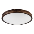 Plafoniera OAK SLIM 3xE27/15W/230V Ø 47 cm rovere/marrone scuro