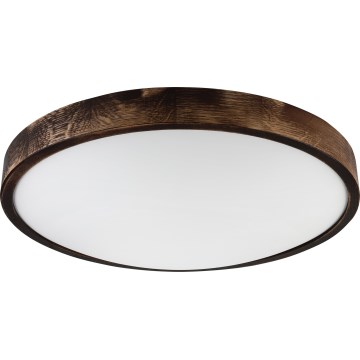 Plafoniera OAK SLIM 3xE27/15W/230V Ø 47 cm rovere/marrone scuro