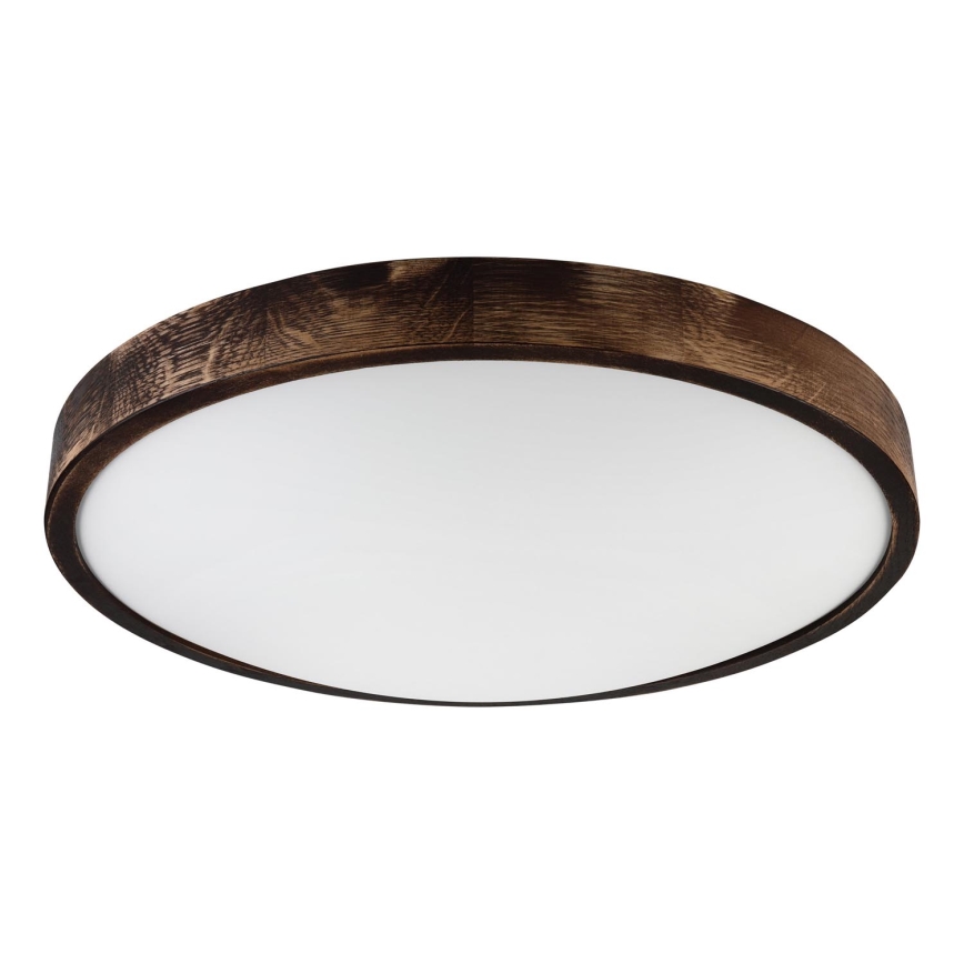 Plafoniera OAK SLIM 3xE27/15W/230V Ø 47 cm rovere/marrone scuro