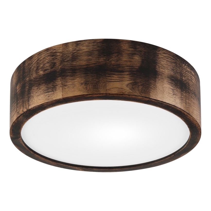 Plafoniera OAK SMOKY 1xE27/15W/230V ø 27,5 cm quercia/marrone scuro