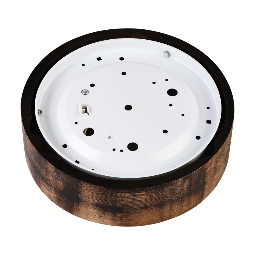 Plafoniera OAK SMOKY 1xE27/15W/230V ø 27,5 cm quercia/marrone scuro