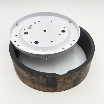 Plafoniera OAK SMOKY 1xE27/15W/230V ø 27,5 cm quercia/marrone scuro
