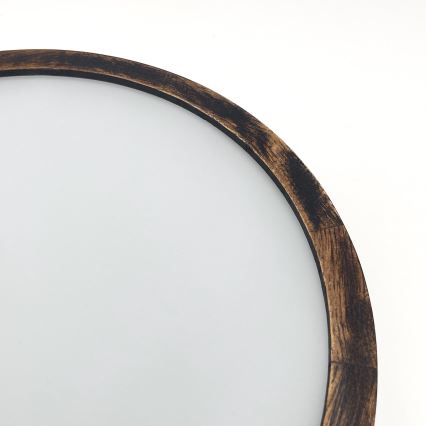 Plafoniera OAK SMOKY 1xE27/15W/230V ø 27,5 cm quercia/marrone scuro