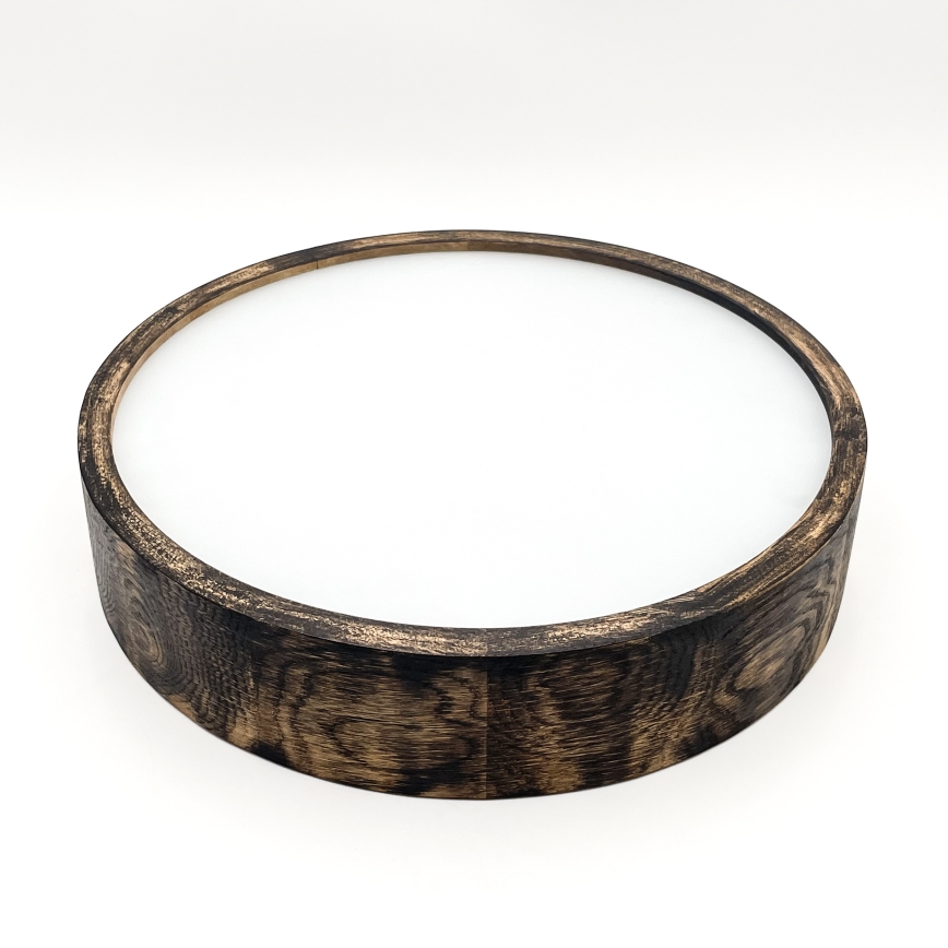 Plafoniera OAK SMOKY 2xE27/15W/230V ø 37,5 cm quercia/marrone scuro