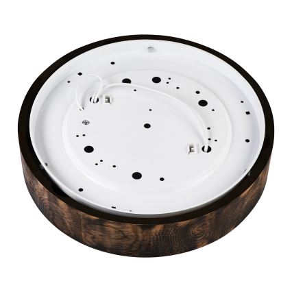 Plafoniera OAK SMOKY 2xE27/15W/230V ø 37,5 cm quercia/marrone scuro
