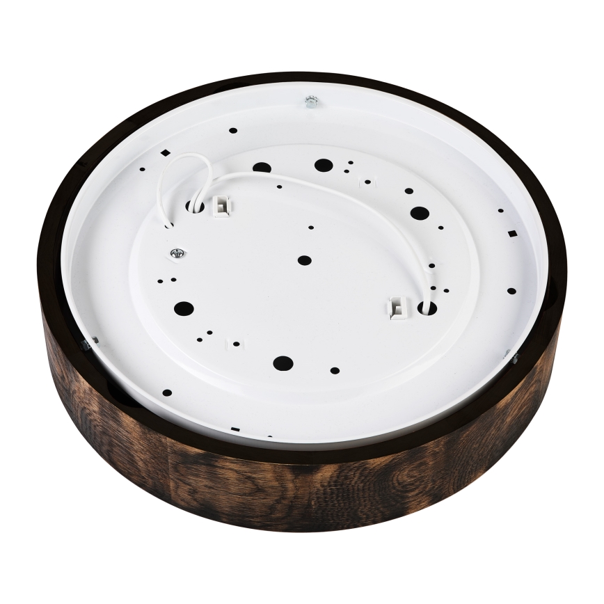 Plafoniera OAK SMOKY 2xE27/15W/230V ø 37,5 cm quercia/marrone scuro