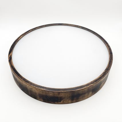 Plafoniera OAK SMOKY 3xE27/15W/230V ø 47,5 cm quercia/marrone scuro