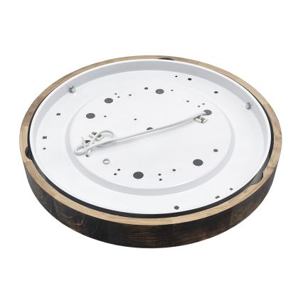 Plafoniera OAK SMOKY SLIM 2xE27/15W/230V Ø 37 cm rovere/marrone scuro