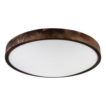 Plafoniera OAK SMOKY SLIM 3xE27/15W/230V Ø 47 cm rovere/marrone scuro