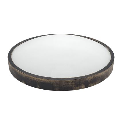 Plafoniera OAK SMOKY SLIM 3xE27/15W/230V Ø 47 cm rovere/marrone scuro