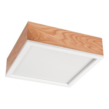 Plafoniera OAK SQUARE 2xE27/15W/230V 31x31 cm quercia/bianco