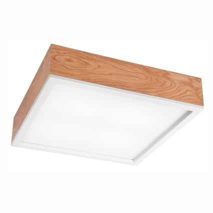 Plafoniera OAK SQUARE 4xE27/15W/230V 39x39 cm quercia/bianco