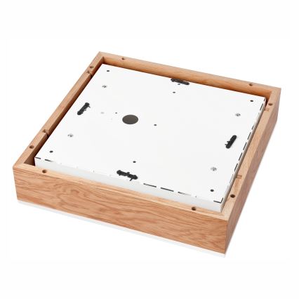 Plafoniera OAK SQUARE 4xE27/15W/230V 39x39 cm quercia/bianco