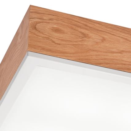 Plafoniera OAK SQUARE 4xE27/15W/230V 39x39 cm quercia/bianco