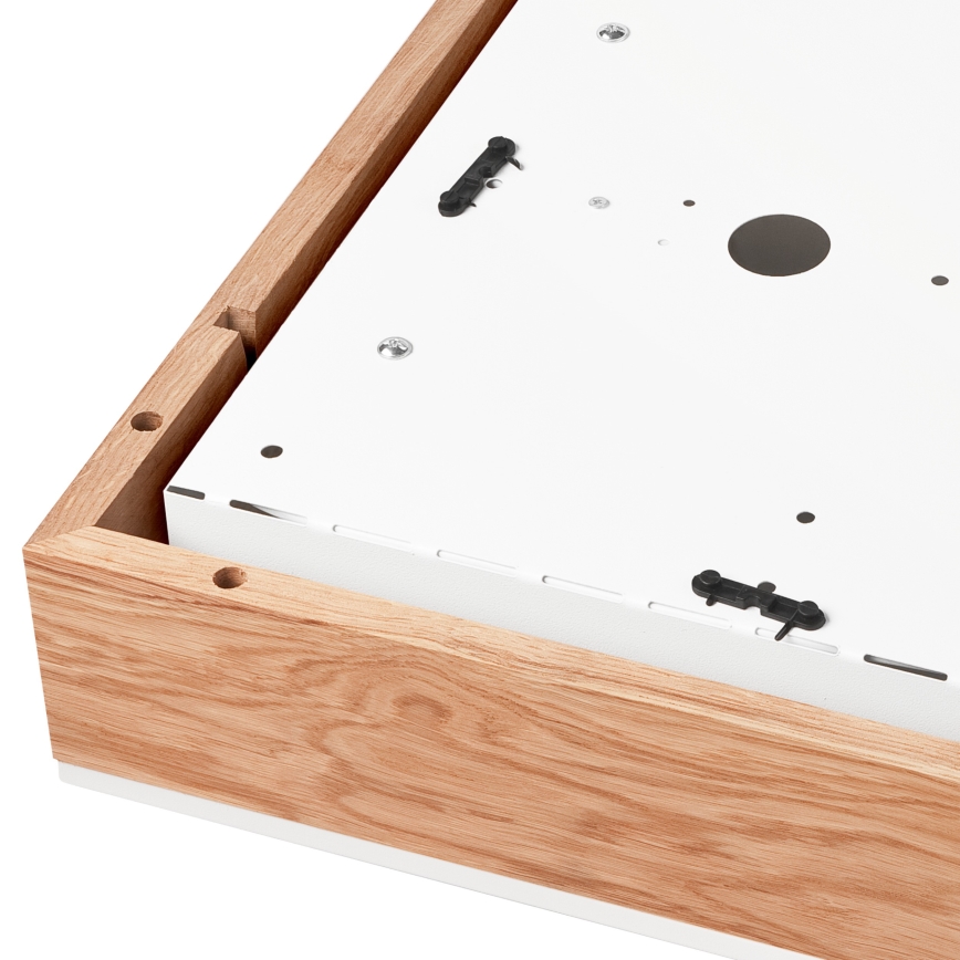 Plafoniera OAK SQUARE 4xE27/15W/230V 39x39 cm quercia/bianco