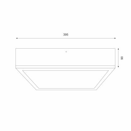 Plafoniera OAK SQUARE 4xE27/15W/230V 39x39 cm quercia/bianco