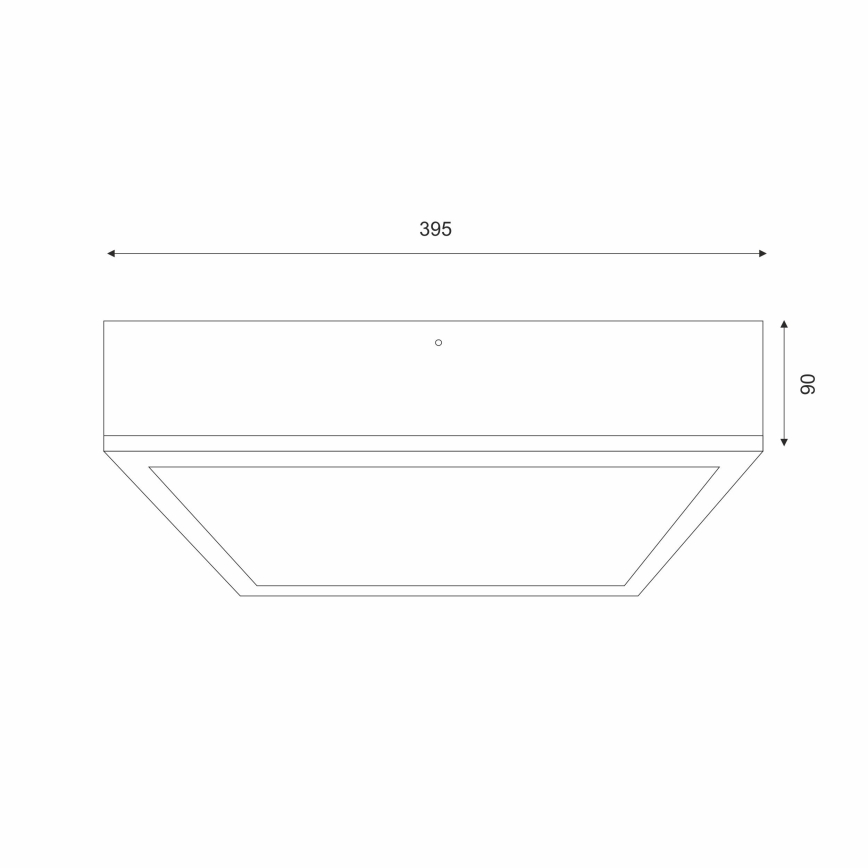 Plafoniera OAK SQUARE 4xE27/15W/230V 39x39 cm quercia/bianco
