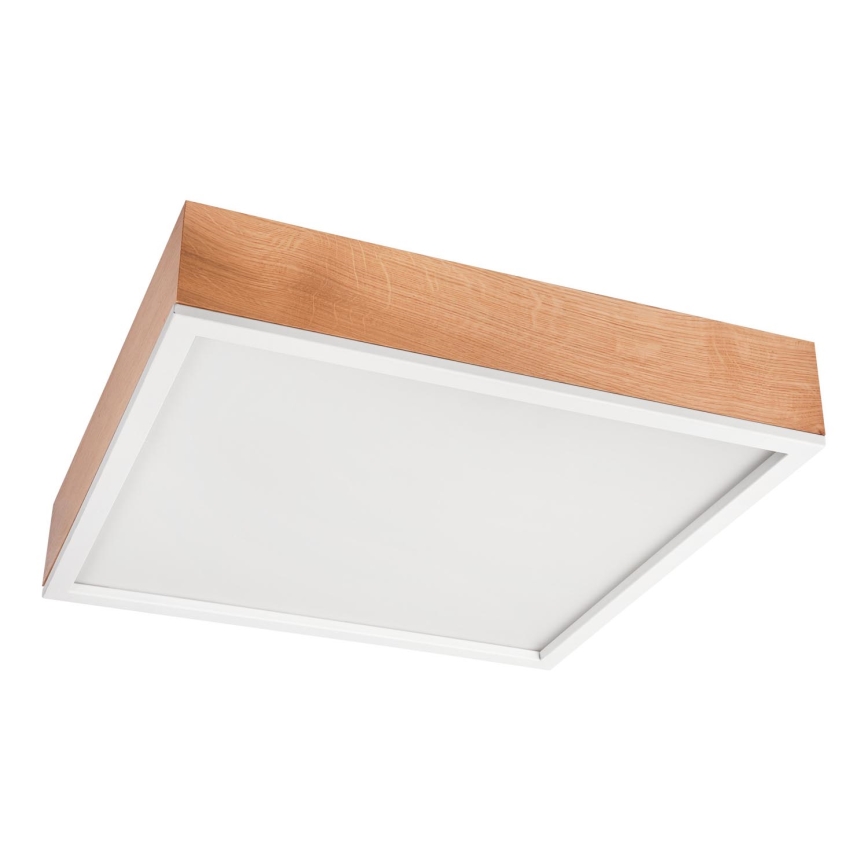 Plafoniera OAK SQUARE 4xE27/15W/230V 48x48 cm quercia/bianco