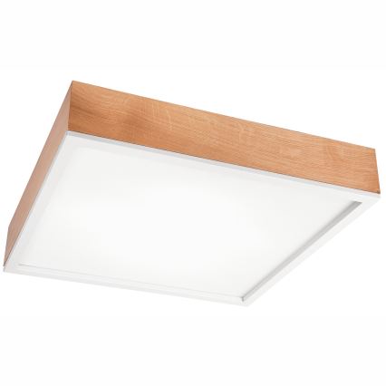 Plafoniera OAK SQUARE 4xE27/15W/230V 48x48 cm quercia/bianco