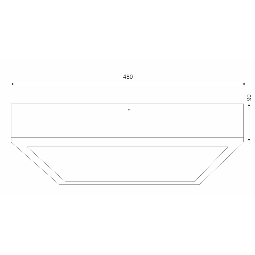 Plafoniera OAK SQUARE 4xE27/15W/230V 48x48 cm quercia/bianco