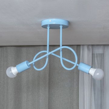 Plafoniera OXFORD 2xE27/15W/230V blu