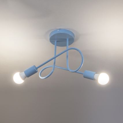 Plafoniera OXFORD 2xE27/15W/230V blu