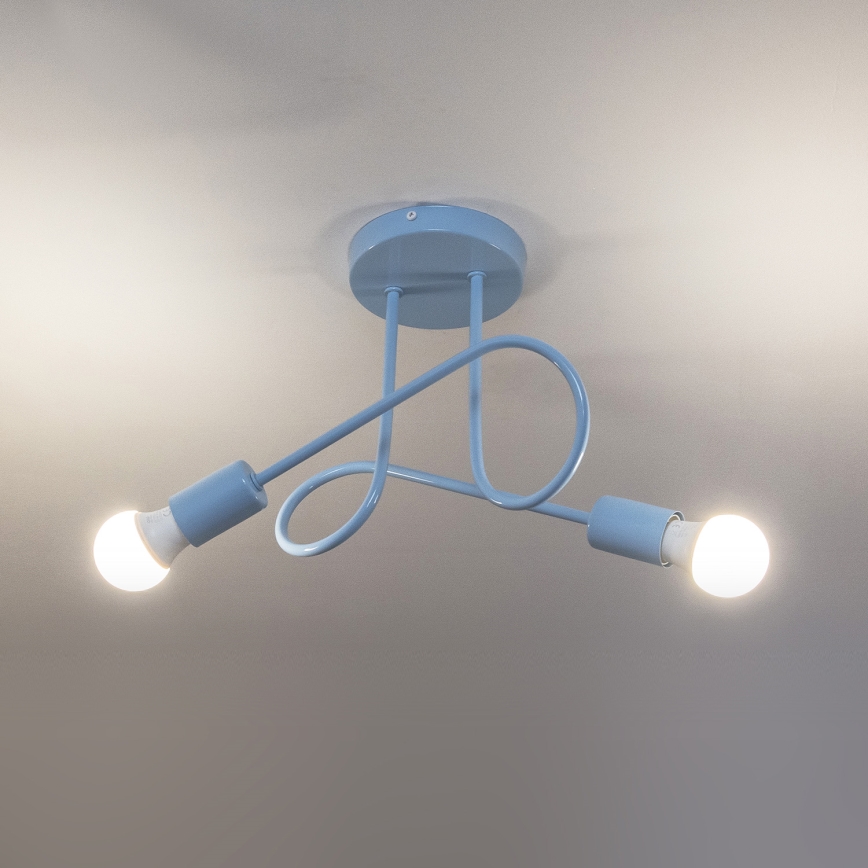 Plafoniera OXFORD 2xE27/15W/230V blu
