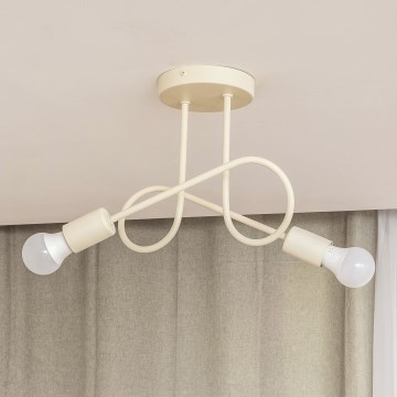 Plafoniera OXFORD 2xE27/15W/230V, colore crema