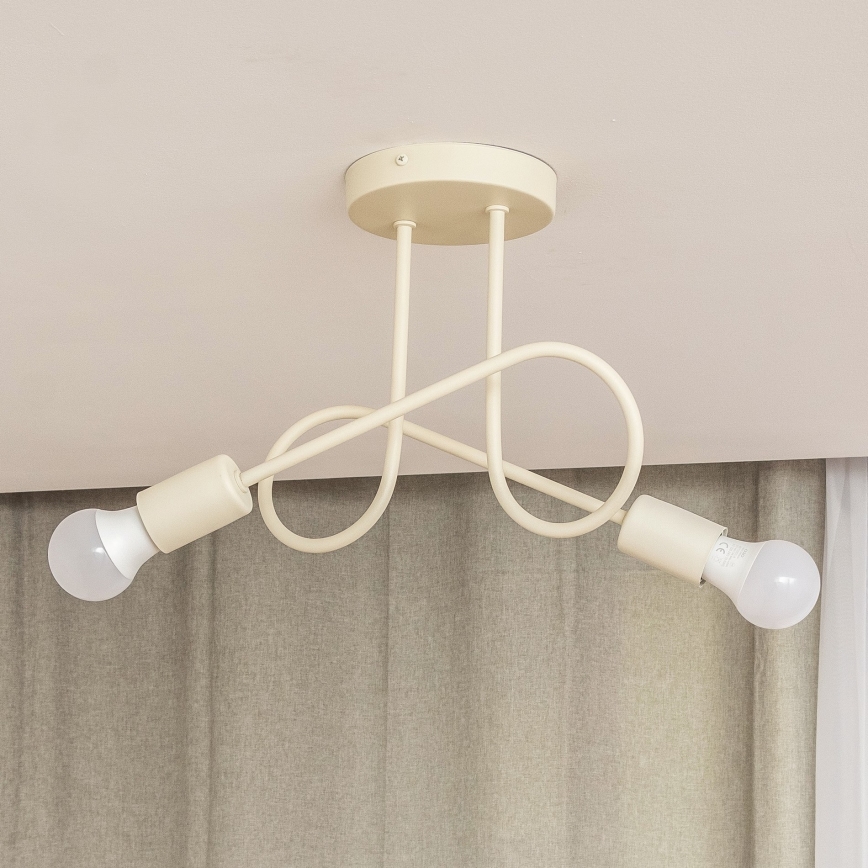Plafoniera OXFORD 2xE27/15W/230V, colore crema