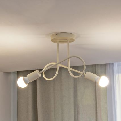 Plafoniera OXFORD 2xE27/15W/230V, colore crema