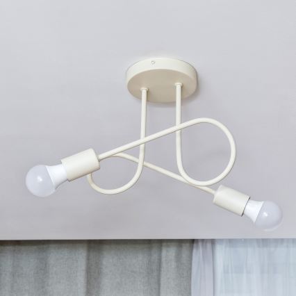 Plafoniera OXFORD 2xE27/15W/230V, colore crema