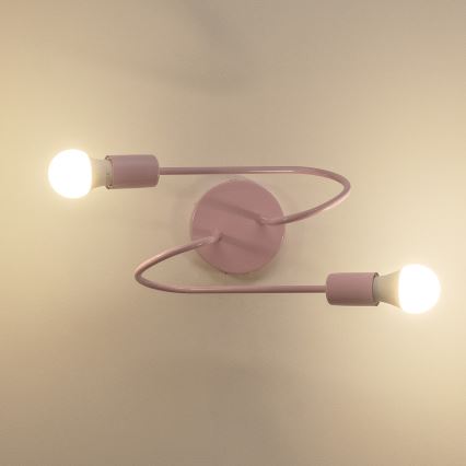 Plafoniera OXFORD 2xE27/15W/230V rosa