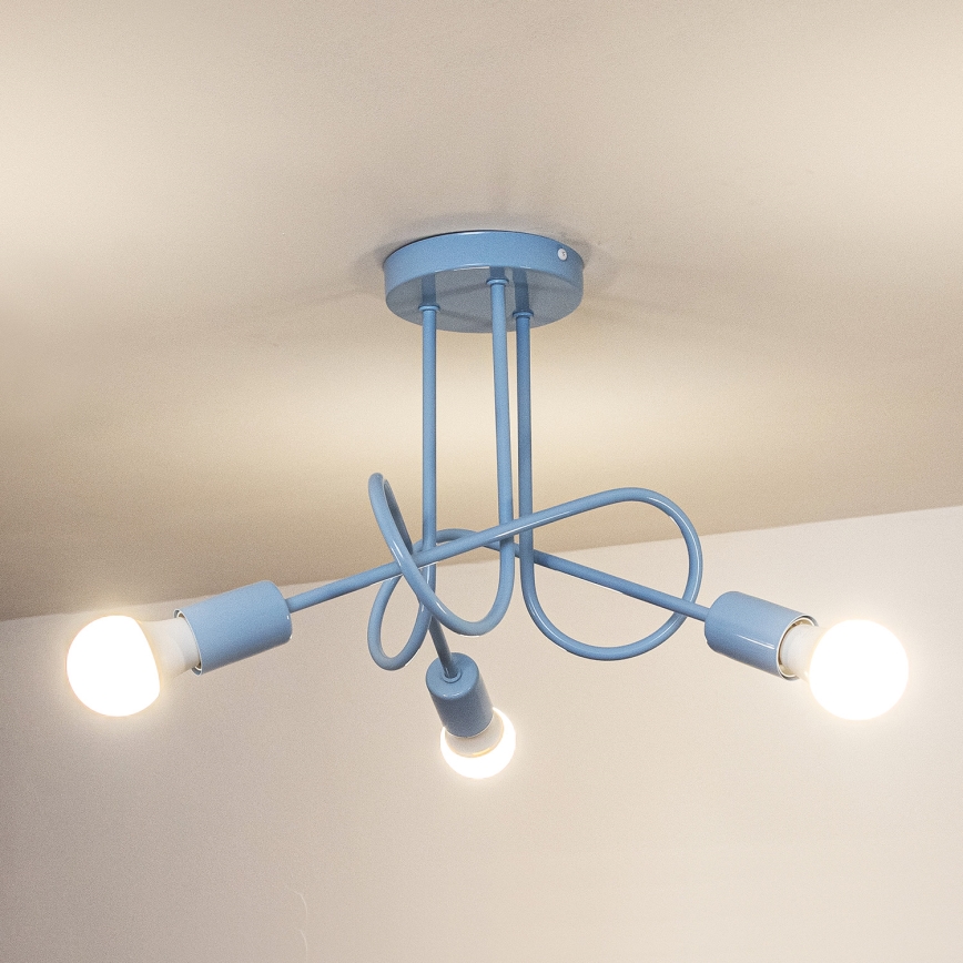Plafoniera OXFORD 3xE27/15W/230V blu