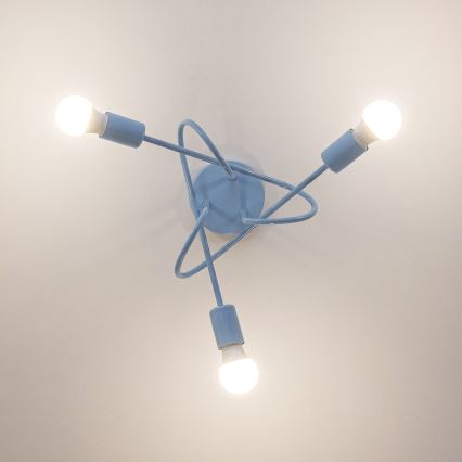Plafoniera OXFORD 3xE27/15W/230V blu