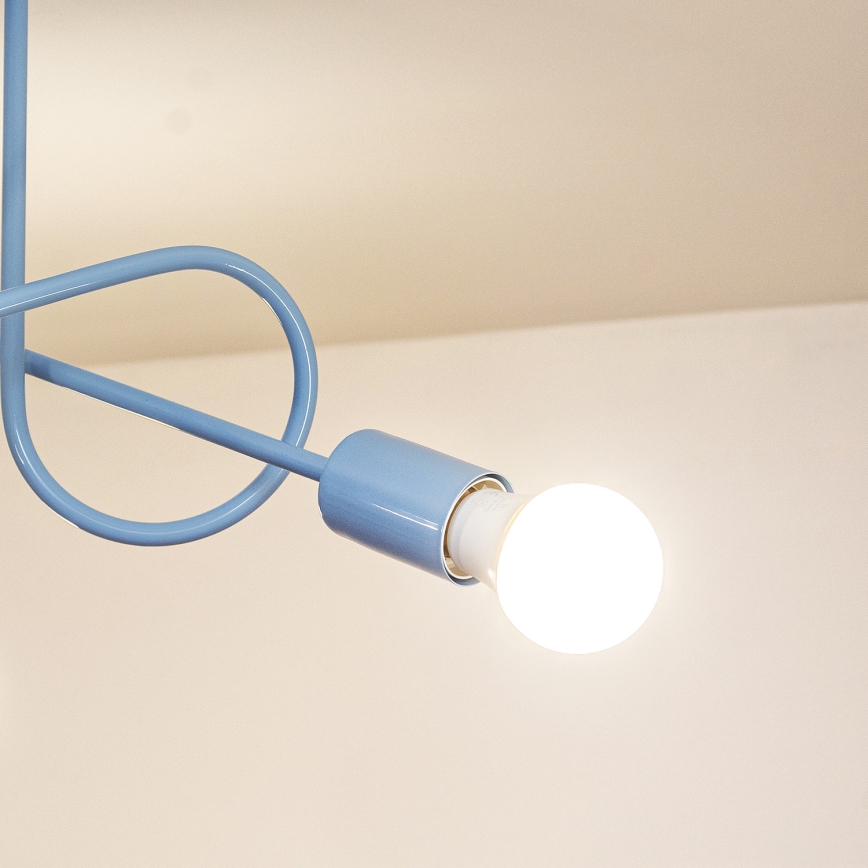 Plafoniera OXFORD 3xE27/15W/230V blu