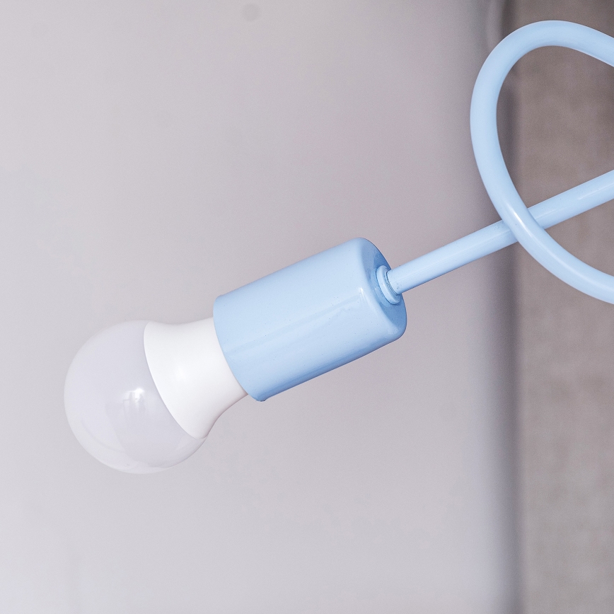 Plafoniera OXFORD 3xE27/15W/230V blu