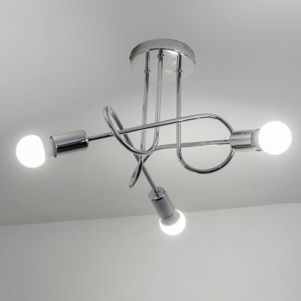 Plafoniera OXFORD 3xE27/15W/230V cromo lucido