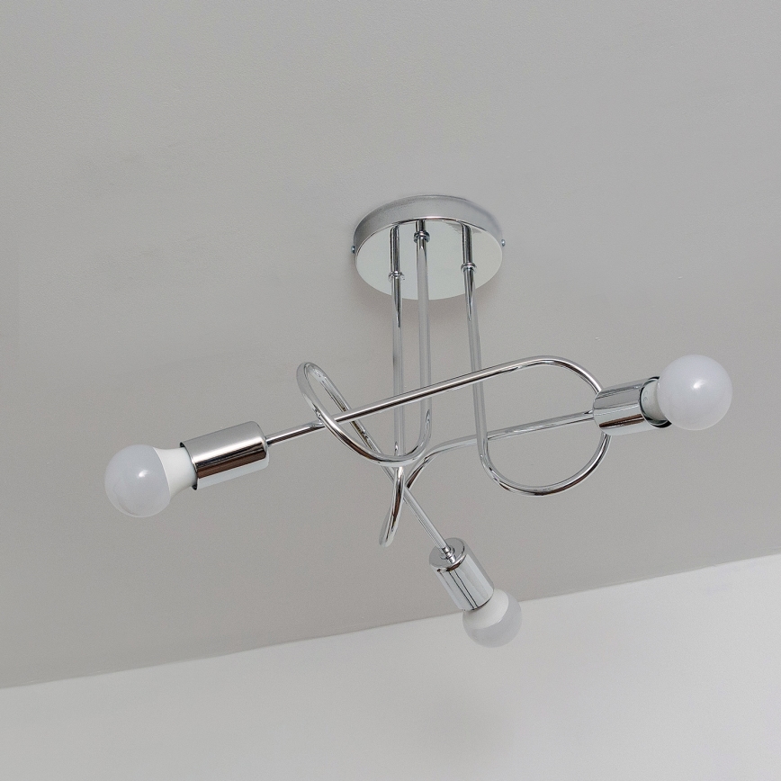 Plafoniera OXFORD 3xE27/15W/230V cromo lucido
