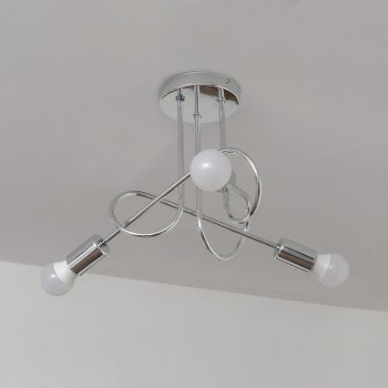 Plafoniera OXFORD 3xE27/15W/230V cromo lucido