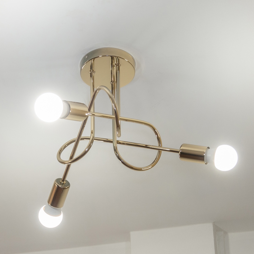 Plafoniera OXFORD 3xE27/15W/230V, dorata