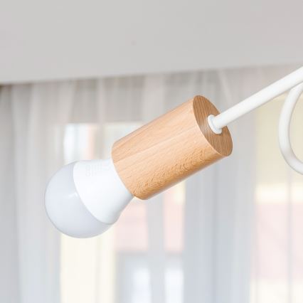 Plafoniera OXFORD 3xE27/15W/230V, finitura pino/crema