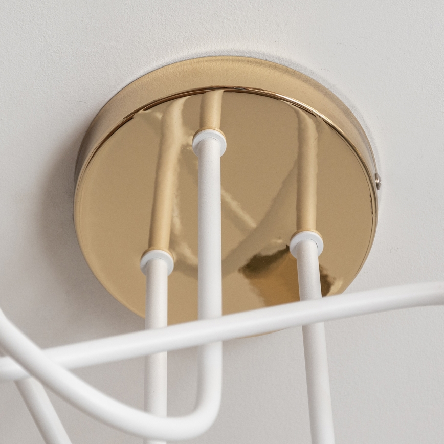 Plafoniera OXFORD 3xE27/15W/230V oro/bianco