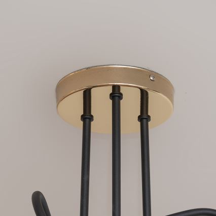 Plafoniera OXFORD 3xE27/15W/230V oro/nero