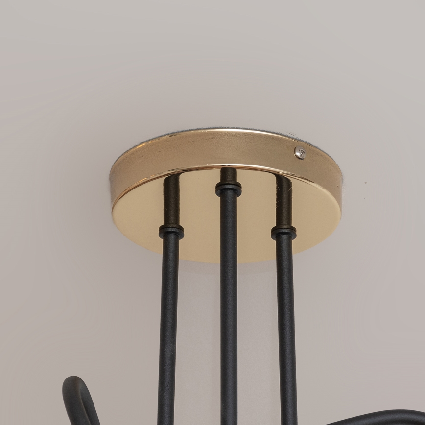 Plafoniera OXFORD 3xE27/15W/230V oro/nero