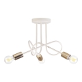 Plafoniera OXFORD 3xE27/15W/230V ottone/bianco