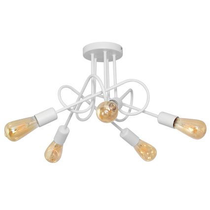 Plafoniera OXFORD 5xE27/15W/230V bianco