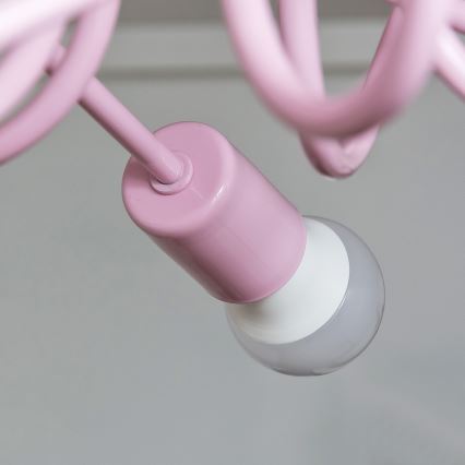 Plafoniera OXFORD 5xE27/15W/230V rosa