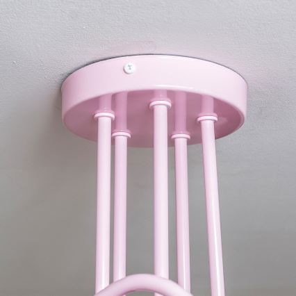 Plafoniera OXFORD 5xE27/15W/230V rosa