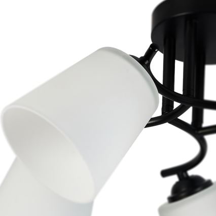 Plafoniera PAFOS 5xE27/15W/230V nera