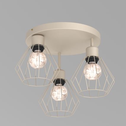 Plafoniera PARKLA 3xE27/15W/230V beige
